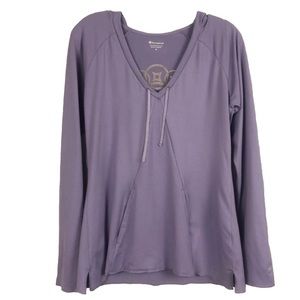 Champion Hooded Purple Athletic Top